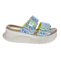 Sandalias Hey Dude zapatos Mujer modelo Delray Slide Azul Velcro