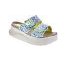 Sandalias Hey Dude zapatos Mujer modelo Delray Slide Azul Velcro
