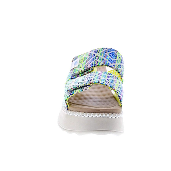 Sandalias Hey Dude zapatos Mujer modelo Delray Slide Azul Velcro