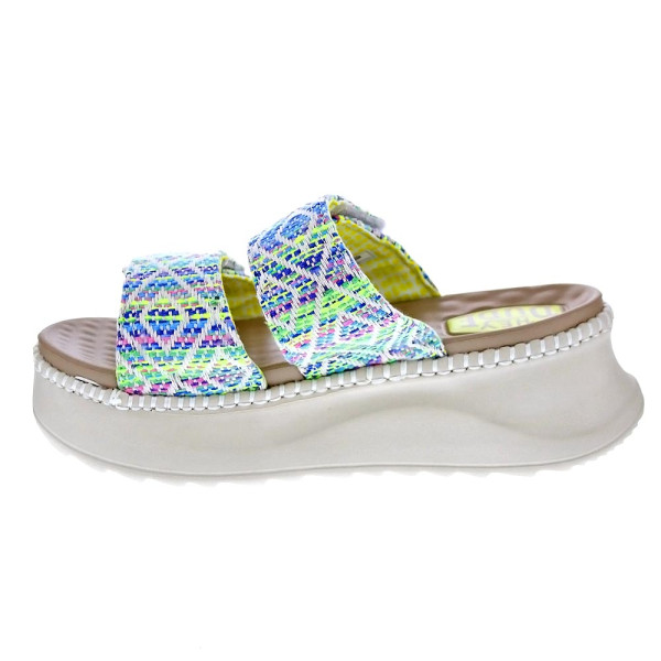 Sandalias Hey Dude zapatos Mujer modelo Delray Slide Azul Velcro