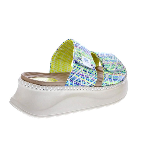 Sandalias Hey Dude zapatos Mujer modelo Delray Slide Azul Velcro