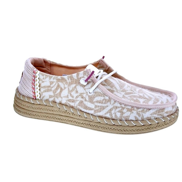Mocasines Hey Dude zapatos Mujer modelo Wendy Espadrille Rosa Elástico