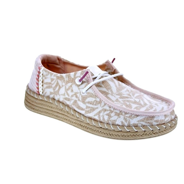 Mocasines Hey Dude zapatos Mujer modelo Wendy Espadrille Rosa Elástico