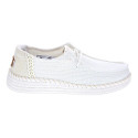 Mocasines Hey Dude zapatos Mujer modelo Wendy Espadrille Blanco Elástico