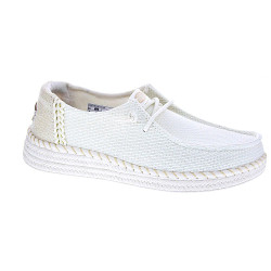 Mocasines Hey Dude zapatos Mujer modelo Wendy Espadrille Blanco Elástico 2