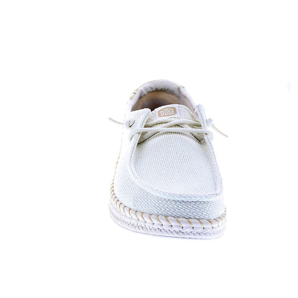 Mocasines Hey Dude zapatos Mujer modelo Wendy Espadrille Blanco Elástico
