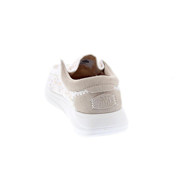 Mocasines Hey Dude zapatos Mujer modelo Wendy Comf Beige Elástico
