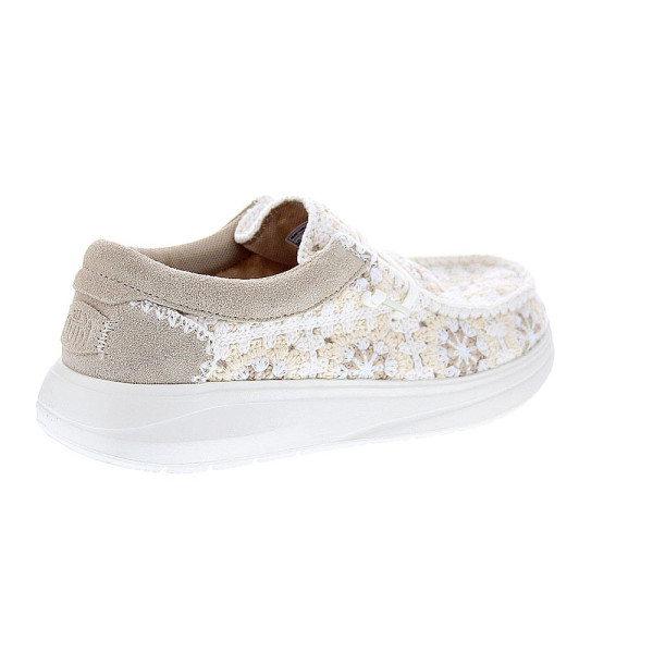 Mocasines Hey Dude zapatos Mujer modelo Wendy Comf Beige Elástico