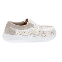 Mocasines Hey Dude zapatos Mujer modelo Wendy Comf Beige Elástico