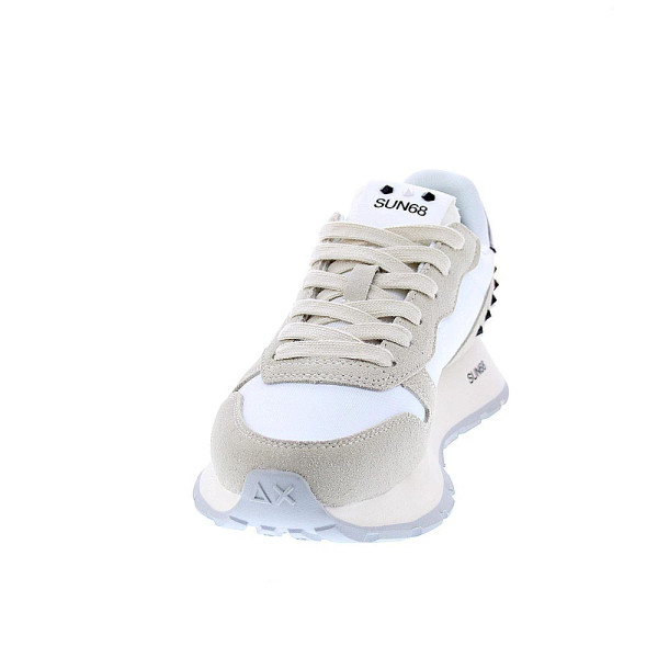 Zapatillas Sun68 AX zapatos Mujer modelo Ally Studs Blanco Cordón