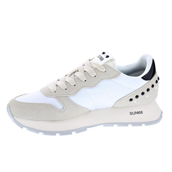 Zapatillas Sun68 AX zapatos Mujer modelo Ally Studs Blanco Cordón