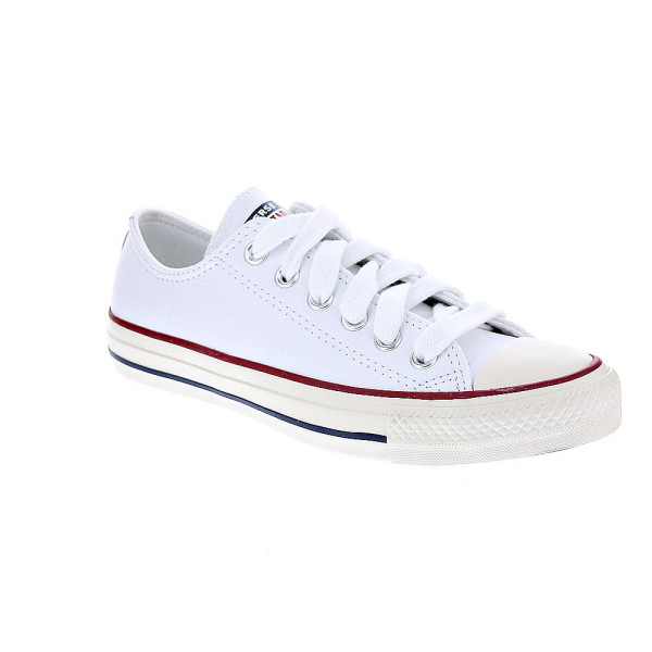 Zapatillas Converse zapatos Mujer modelo Leather Ctas OX Piel Blanco Cordón