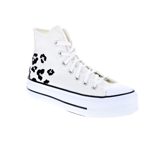Zapatillas botas Converse zapatos Mujer modelo Chuck Taylor Ctas Lift Hi Plataforma Blanco Cordón