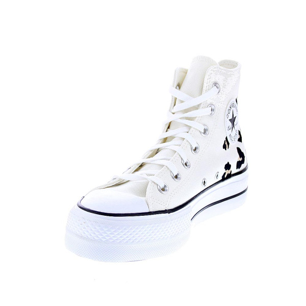 Zapatillas botas Converse zapatos Mujer modelo Chuck Taylor Ctas Lift Hi Plataforma Blanco Cordón