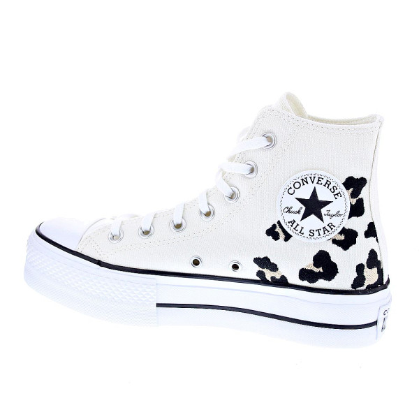 Zapatillas botas Converse zapatos Mujer modelo Chuck Taylor Ctas Lift Hi Plataforma Blanco Cordón