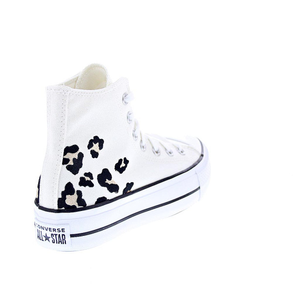 Zapatillas botas Converse zapatos Mujer modelo Chuck Taylor Ctas Lift Hi Plataforma Blanco Cordón