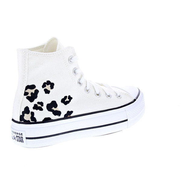 Zapatillas botas Converse zapatos Mujer modelo Chuck Taylor Ctas Lift Hi Plataforma Blanco Cordón