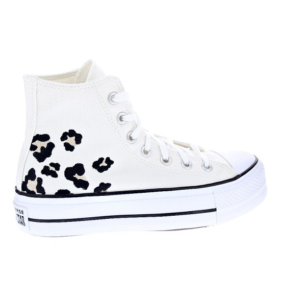 Zapatillas botas Converse zapatos Mujer modelo Chuck Taylor Ctas Lift Hi Plataforma Blanco Cordón