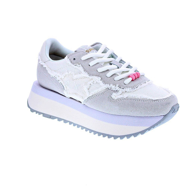 Zapatillas Sun68 AX zapatos Mujer modelo Big Stargirl Blanco Cordón