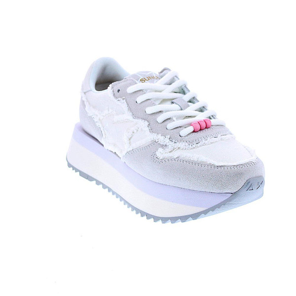 Zapatillas Sun68 AX zapatos Mujer modelo Big Stargirl Blanco Cordón