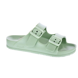 Sandalias Duuo zapatos Mujer modelo Eva Flat 74 Verde Hebillas 2