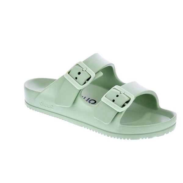 Sandalias Duuo zapatos Mujer modelo Eva Flat 74 Verde Hebillas