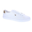 Zapatillas Tommy Hilfiger zapatos Mujer modelo Vulc Canvas combi oro Blanco Cordón