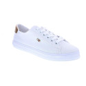 Zapatillas Tommy Hilfiger zapatos Mujer modelo Vulc Canvas combi oro Blanco Cordón