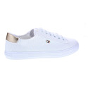 Zapatillas Tommy Hilfiger zapatos Mujer modelo Vulc Canvas combi oro Blanco Cordón