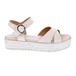 Sandalias Mtng zapatos Mujer modelo Amelie Beige Hebilla