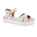 Sandalias Mtng zapatos Mujer modelo Amelie Beige Hebilla