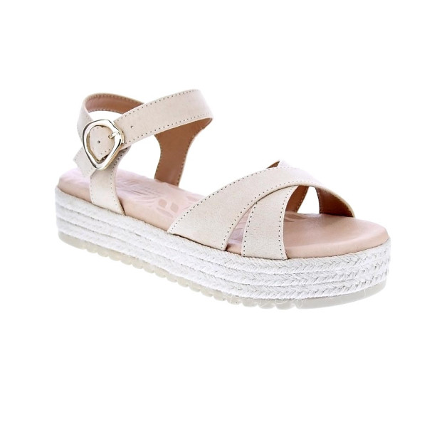 Sandalias Mtng zapatos Mujer modelo Amelie Beige Hebilla