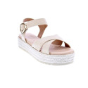 Sandalias Mtng zapatos Mujer modelo Amelie Beige Hebilla