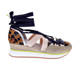 Alpargatas Gioseppo zapatos Mujer modelo Ludlow Marrón Elástico