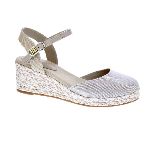 Alpargatas Tommy Hilfiger zapatos Mujer modelo Chambray Beige Hebilla