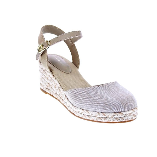 Alpargatas Tommy Hilfiger zapatos Mujer modelo Chambray Beige Hebilla