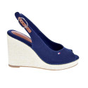 Alpargatas Tommy Hilfiger zapatos Mujer modelo Flag High Azul Hebilla