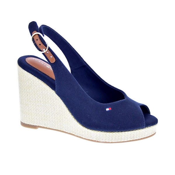Alpargatas Tommy Hilfiger zapatos Mujer modelo Flag High Azul Hebilla