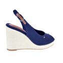 Alpargatas Tommy Hilfiger zapatos Mujer modelo Flag High Azul Hebilla