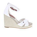 Alpargatas Tommy Hilfiger zapatos Mujer modelo Falg Hight Blanco Hebilla