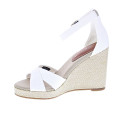 Alpargatas Tommy Hilfiger zapatos Mujer modelo Falg Hight Blanco Hebilla