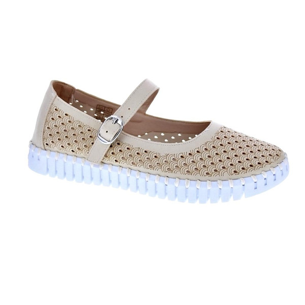 Bailarinas Ilse Jacobsen zapatos Mujer modelo TULIP 3476 Beige Hebilla