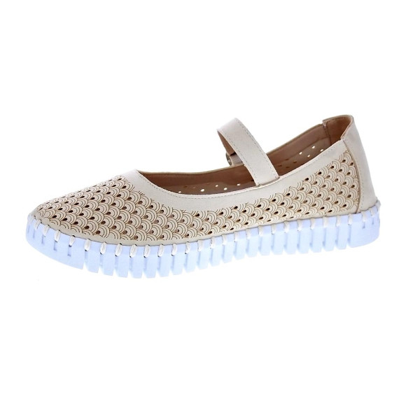 Bailarinas Ilse Jacobsen zapatos Mujer modelo TULIP 3476 Beige Hebilla