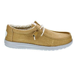 Mocasines Hey Dude zapatos Hombre modelo Wally Stretch Canvas Amarillo Elástico