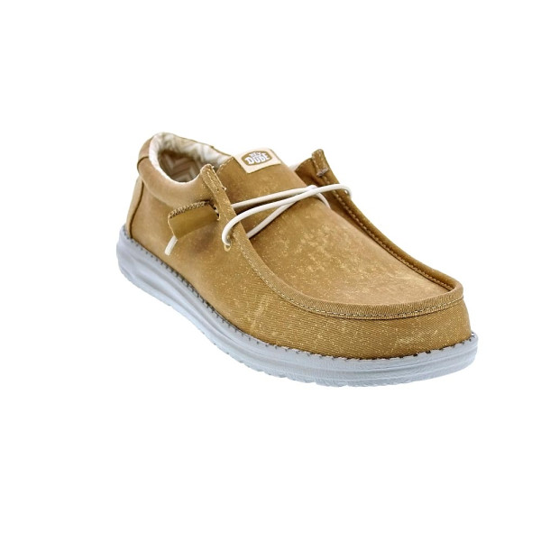 Mocasines Hey Dude zapatos Hombre modelo Wally Stretch Canvas Amarillo Elástico