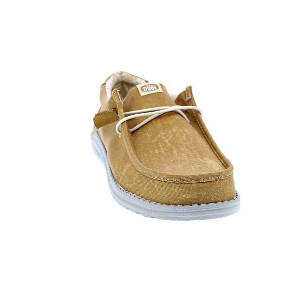 Mocasines Hey Dude zapatos Hombre modelo Wally Stretch Canvas Amarillo Elástico