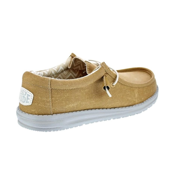 Mocasines Hey Dude zapatos Hombre modelo Wally Stretch Canvas Amarillo Elástico