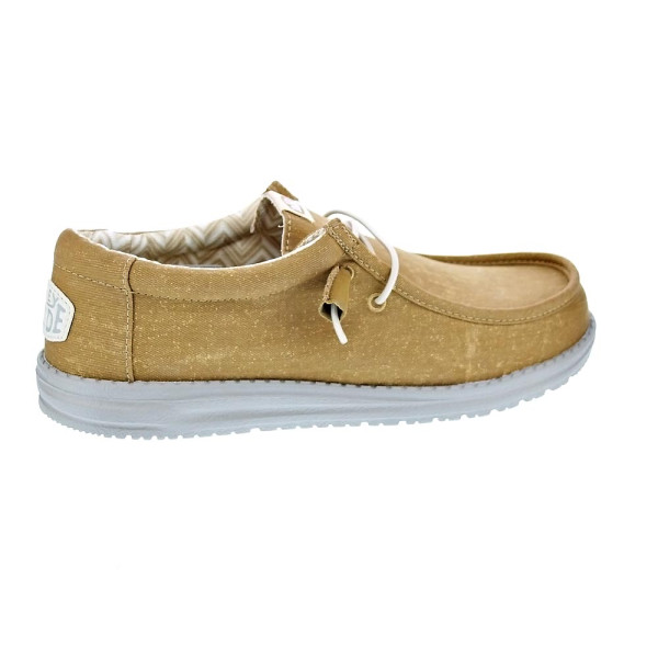 Mocasines Hey Dude zapatos Hombre modelo Wally Stretch Canvas Amarillo Elástico