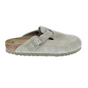 Zuecos Birkenstock zapatos Mujer modelo Boston Verde Hebilla