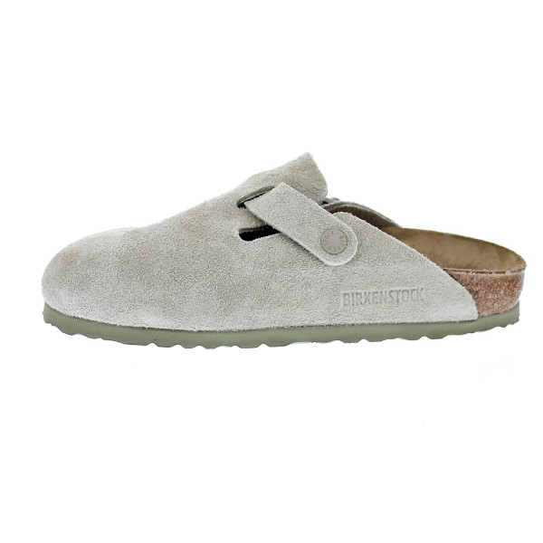 Zuecos Birkenstock zapatos Mujer modelo Boston Verde Hebilla